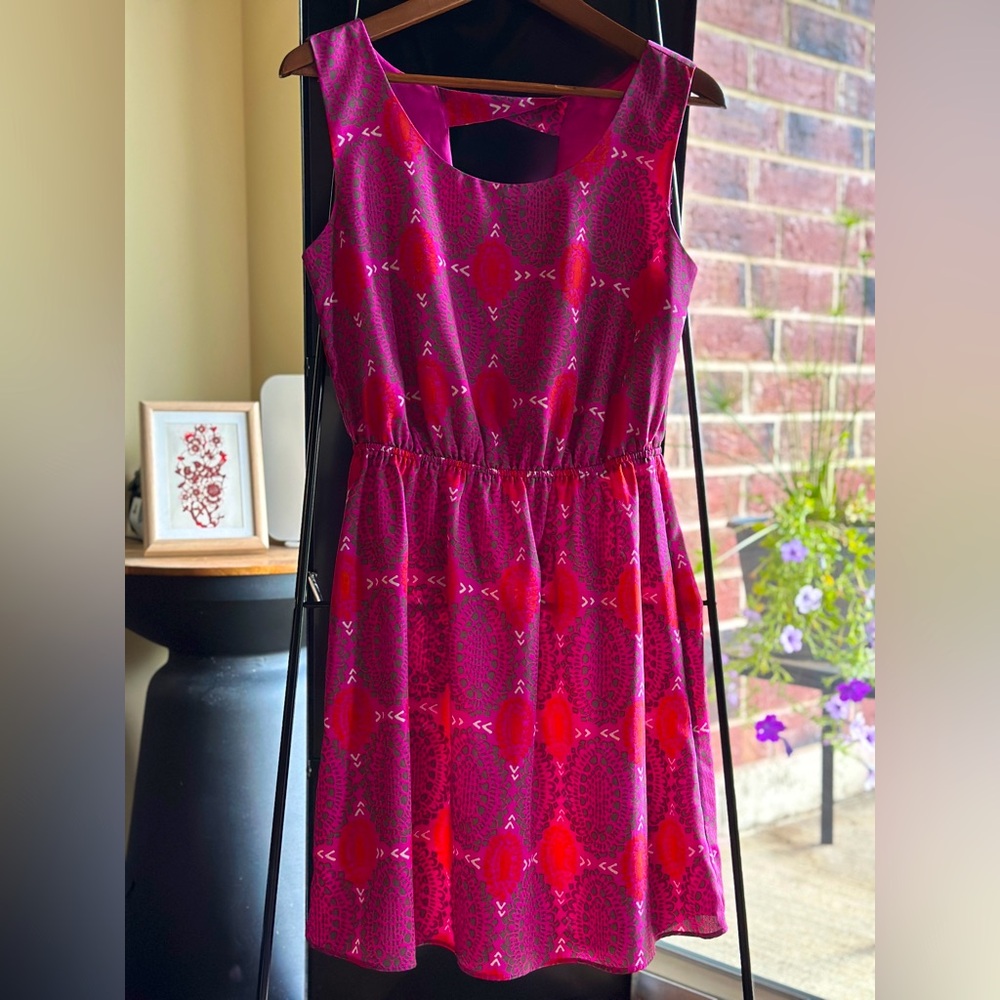 GAP Red Sleeveless Scoop Neck Sundress Casual